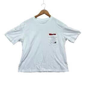 Uniqlo Detective Conan Case Closed Edogawa Pocket Bowtie White Anime T Shirt L